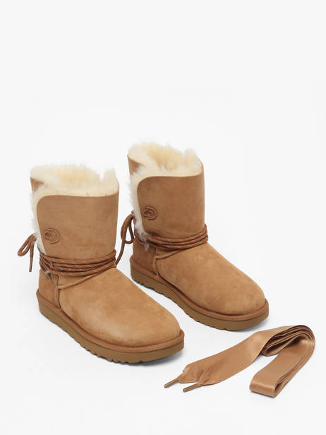 Enkellaarsjes Uit Leder Ugg Bruin women 1171530 ander zicht 3